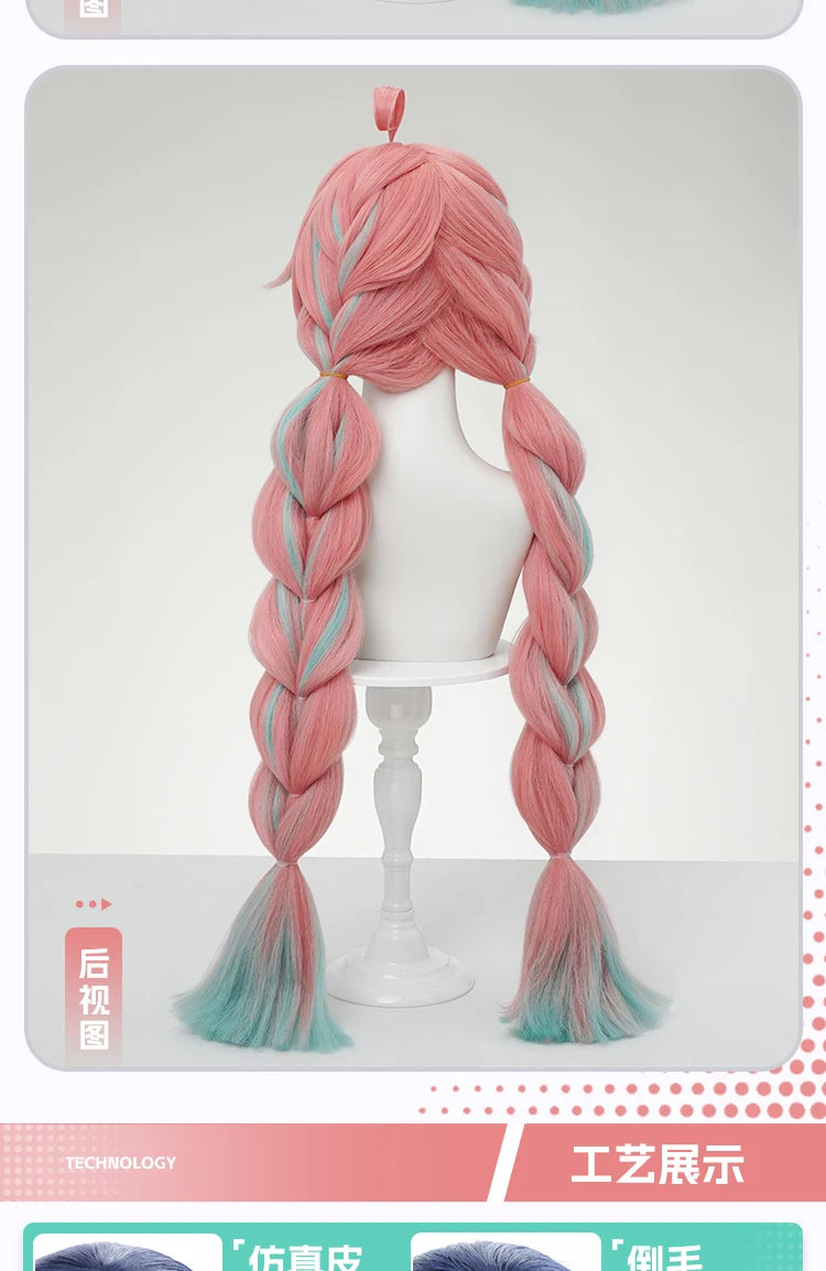 IN STOCK Newly Game Genshin Impact Varesa Cosplay Wig Halloween Party Christmas Role Playing Comic New Sexy wig Free cap 95cm