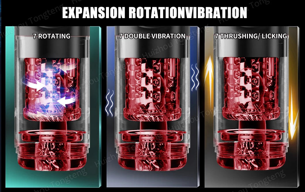Telescopic Rotation Masturbator Cup Vagina Masturbation Blowjob Adults Sex Toys for Men Male Piston Automatic Mastubator