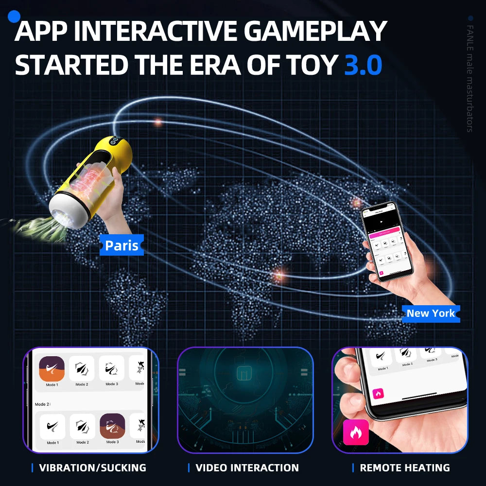 Male Masturbator Automatic Sucking Vibration Blowjob Machine Heating Pussy Penis Pump Masturbation Cup Sex Toys for Men Supplies