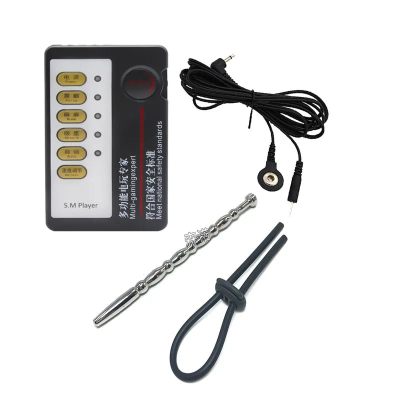 Cock Rings Medical Themed Sex Toy For Men Electric Shock Urethral Catheter Sound Penis Ring Penis Stimulate Massager Penis Plug