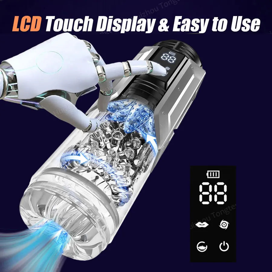 Automatic Male Masturbator Penis Pump Sucking Vibrating Thrusting Rotating 100% Waterproof Blowjob Adult Sex Toy Stroker For Men