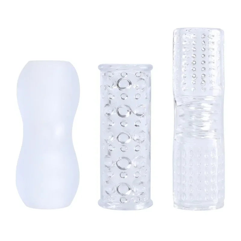 Sex Toy Male MasturbatorCup Sucking Penis Pump Glans Realistic Anal Pussy Vagina G-Spot Stimulator Transparent For Men Adult 18+