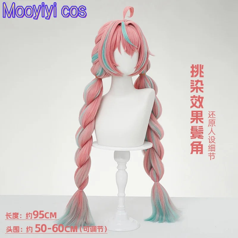 IN STOCK Newly Game Genshin Impact Varesa Cosplay Wig Halloween Party Christmas Role Playing Comic New Sexy wig Free cap 95cm