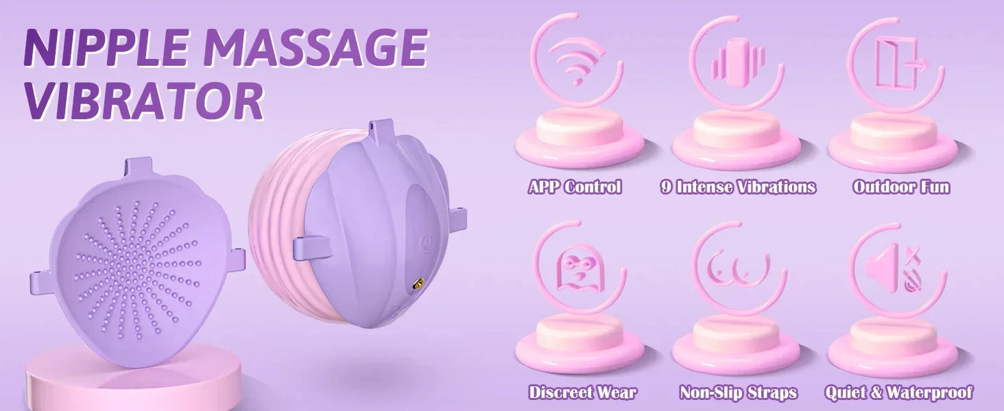 Sex Toys for Women Wearable Nipple Vibrator Breast Massage APP Remote Control Female Masturbator Toys Adult Supplies