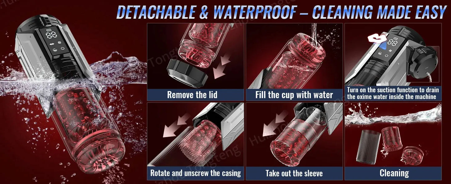 Automatic Male Masturbator Penis Pump Sucking Vibrating Thrusting Rotating 100% Waterproof Blowjob Adult Sex Toy Stroker For Men