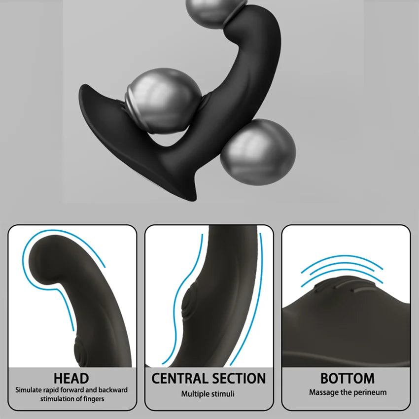 Prostate Massager Stimulator Anal Vibrator Wireless Control Butt Plug Men Vibrating Anus Masturbator adult Sex Toy for Women Gay