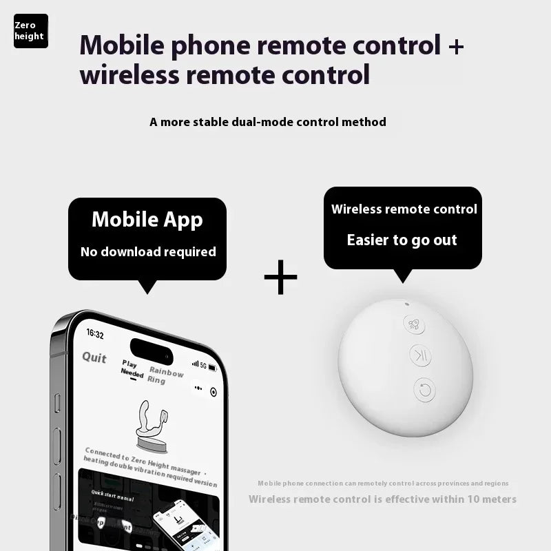 APP Remote Control Prostate Massager with Pulse Electric Shock Heating Vibrations Delayed Ejaculation Ring for Men Adult Toys