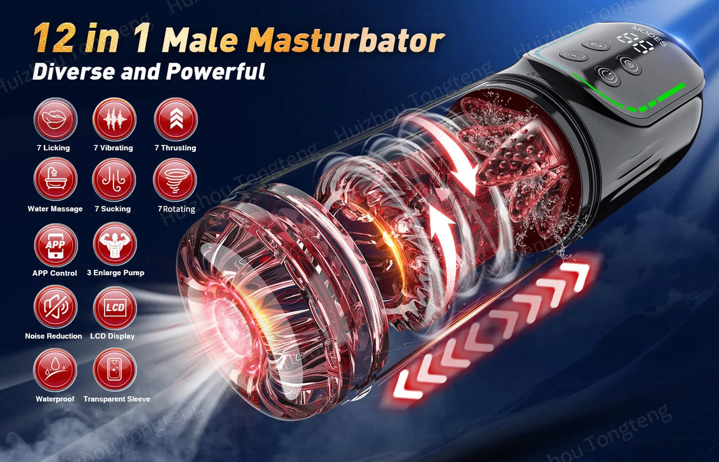 Telescopic Rotation Masturbator Cup Sucking Penis Pump Pocket Pussy Blowjob Sex Toys Stroker Piston Automatic Mastubator for Men