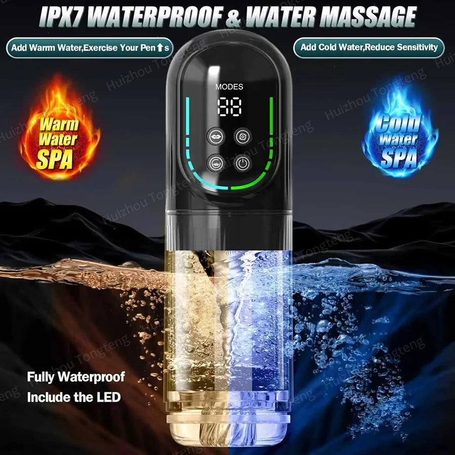 Telescopic Rotation Masturbator Cup Sucking Penis Pump Pocket Pussy Blowjob Sex Toys Stroker Piston Automatic Mastubator for Men