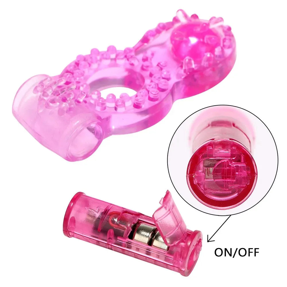 Cock Ring Vibrator - Vibrating Clitoral Stimulator, Strong Penis Erect Ring, Erection Enhance Sex Ability Product, Men’s Sex Toy