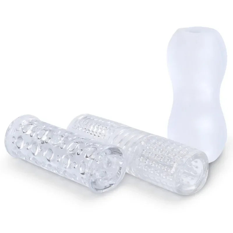 Sex Toy Male MasturbatorCup Sucking Penis Pump Glans Realistic Anal Pussy Vagina G-Spot Stimulator Transparent For Men Adult 18+