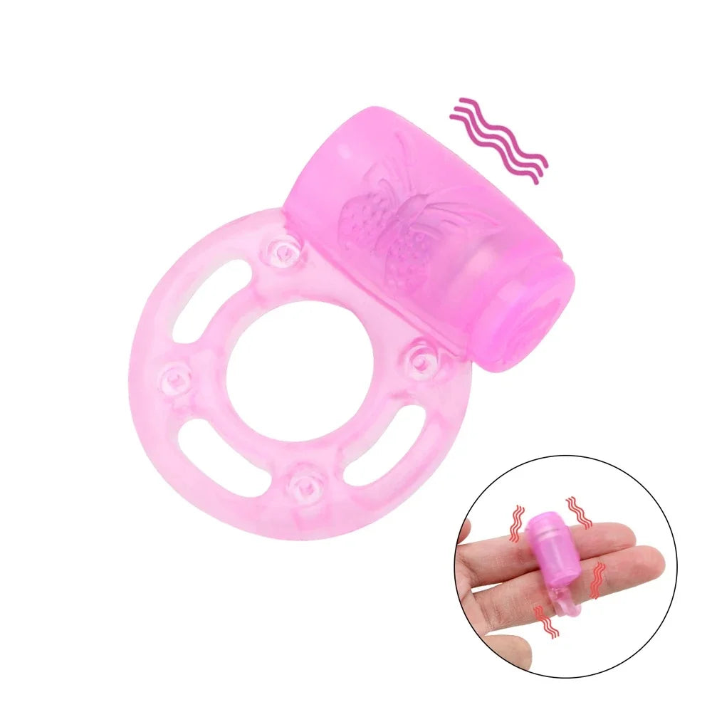 Cock Ring Vibrator Vibrating Rings Clitoral Stimulator Penis Erect Erection Enhance Sex Ability Product Sex Toys for Men