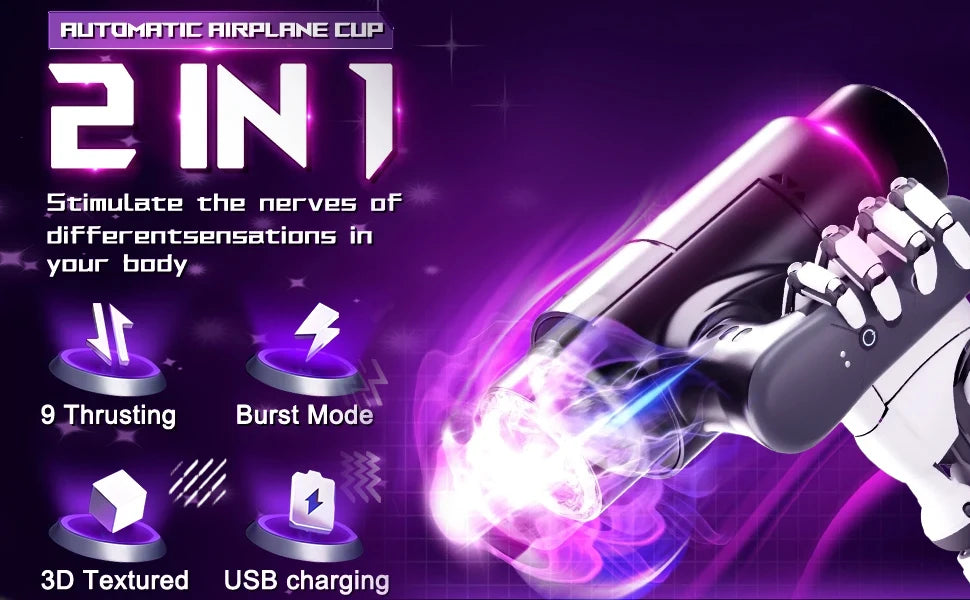 Automatic Thrusting Male Masturbator Cup handle Blowjob Pocket Pussy Strong Stroker Real Pocket Pussy Adult Sex Toys for Men