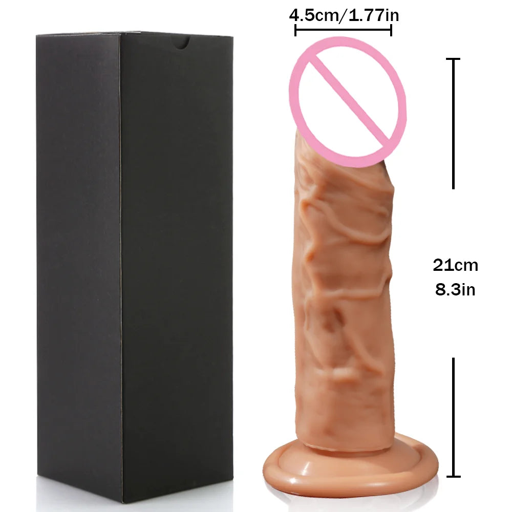 Realistic G-Spot Dildo with Suction Cup Silicone Penis Anal Dildo Adults Sex Toys for Women Man Strapon Dick Vagina Stimulator