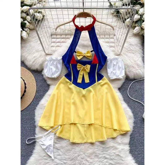 Sexy Maid Dress Outfit Exotic Style Kawaii Club Costume Cosplay Lolita Cute Sexy Women Uniform Dress Cute Bowknot Costumes