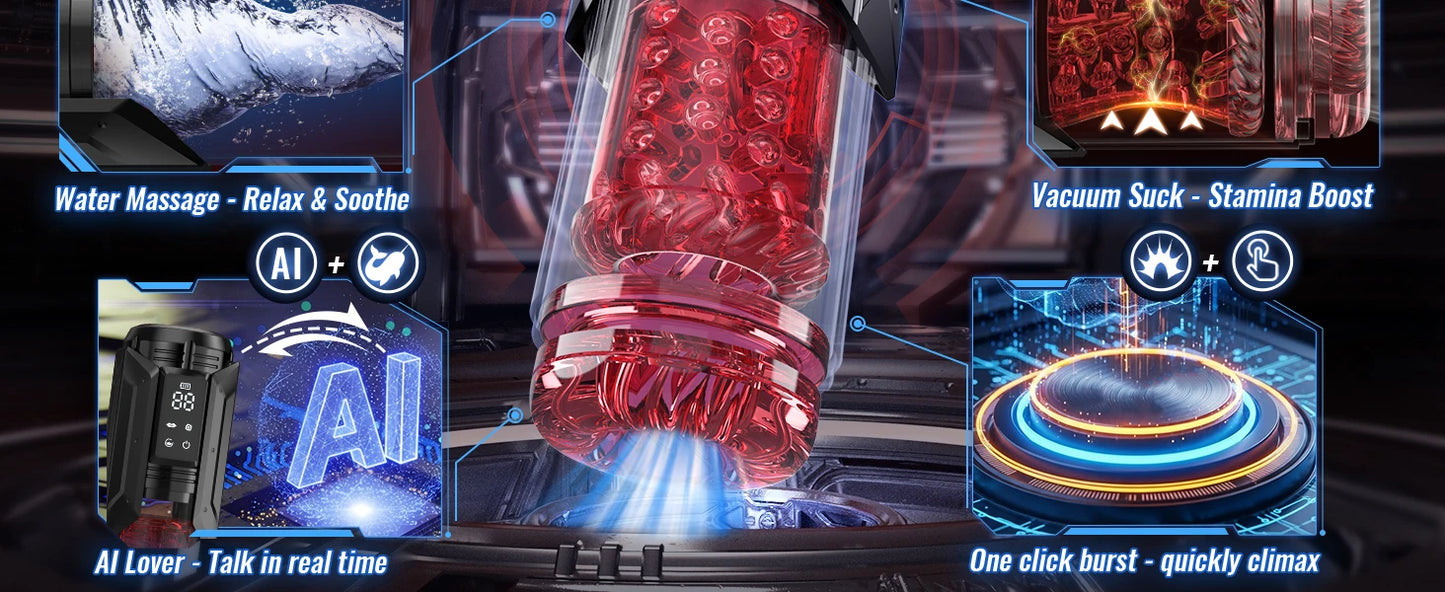 Telescopic Rotation Masturbator Cup Sucking Penis Pump Pocket Pussy Blowjob Sex Toys Stroker Piston Automatic Mastubator for Men