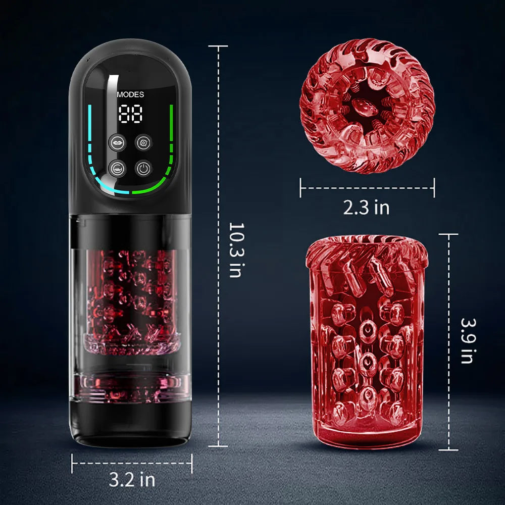 Telescopic Rotation Masturbator Cup Sucking Penis Pump Pocket Pussy Blowjob Sex Toys Stroker Piston Automatic Mastubator for Men