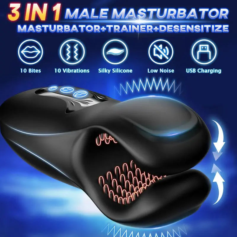 Male Sex Toys for Men Glans Exerciser Lasting Delay Endurance Vibrating Trainer Male Masturbator Vibrator Penis Massager Sex Toy