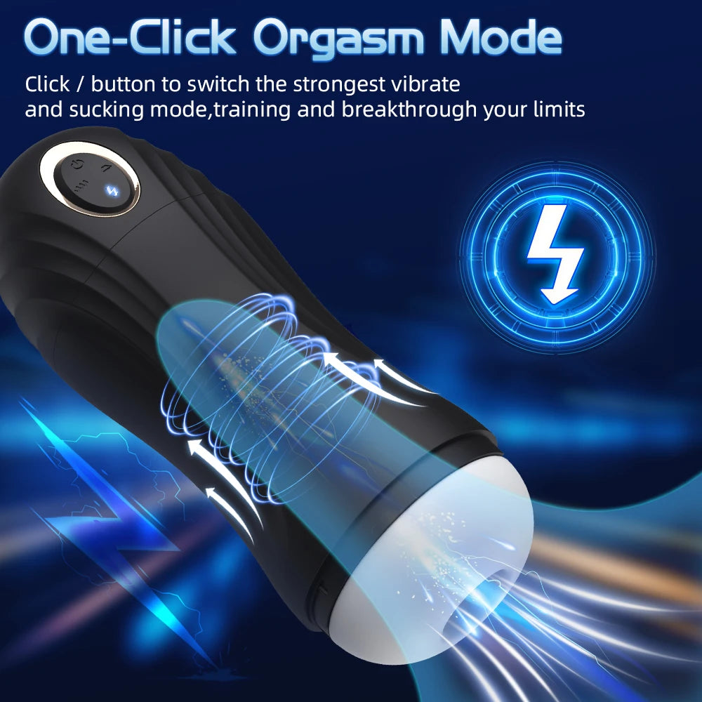 Sucking Vibrating Adult Sex Toy For Men One-Click Orgasm Sexy Moaning Male Masturbator Massager Men's Pocket Pussy Penis Trainer