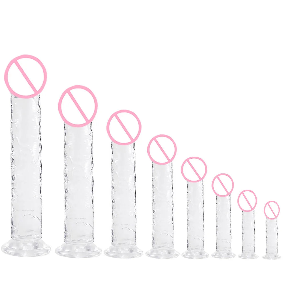 Super Cheap 7 Sizes 5 Colors Realistic Soft Jelly Dildo Suction Cup Adult Sex Toy for Women and Men Vaginal and Anal Masturbator