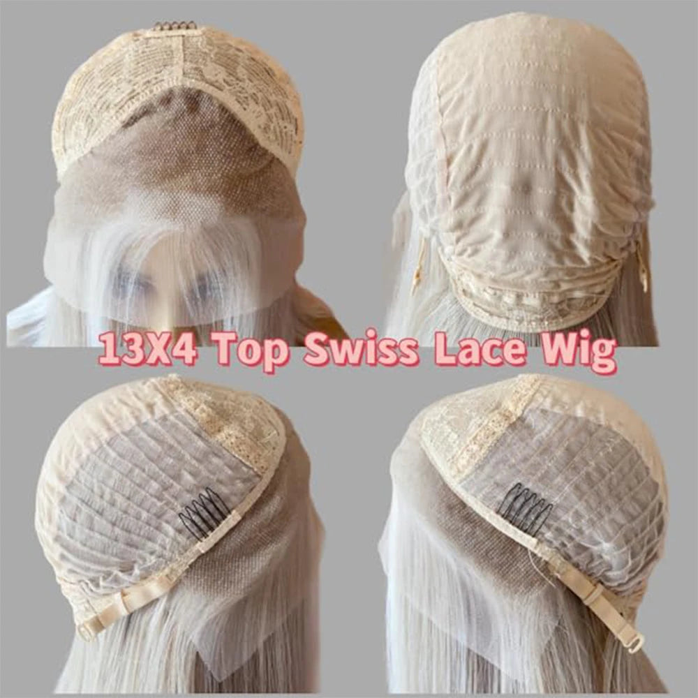 13x4 Long Wavy Sexy Bouncy Lace Front Wig Premium High Heat Fiber Daily Wear Blonde Wig Ash Dark Root Balayage Synthetic Wig
