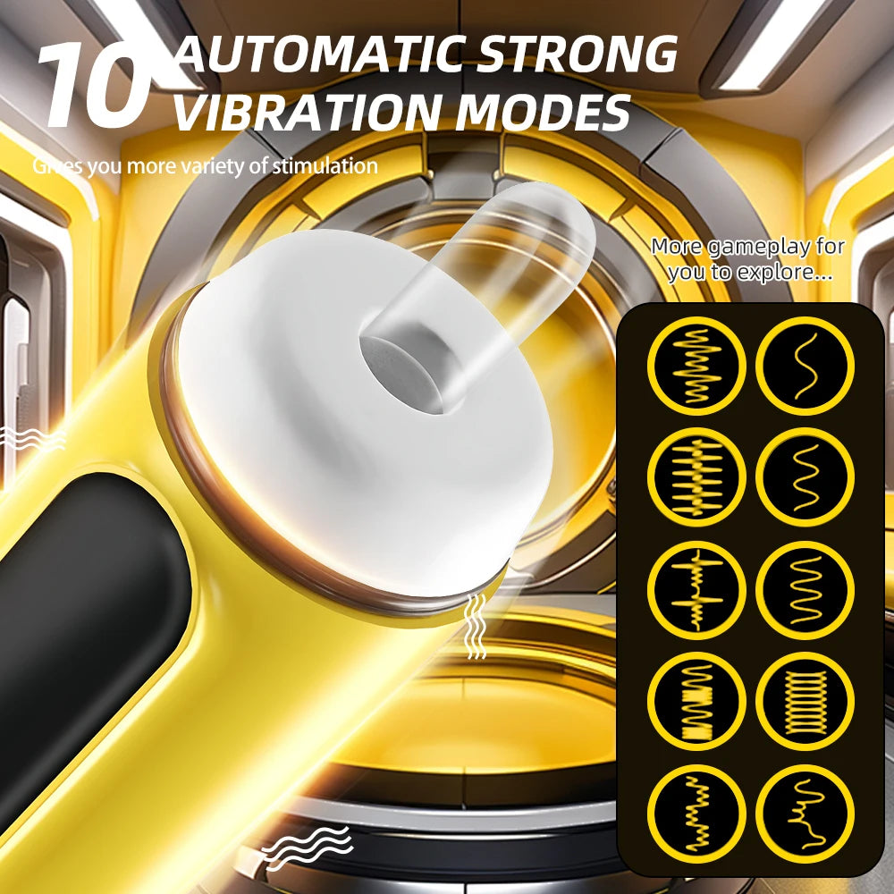 Male Masturbator Automatic Sucking Vibration Blowjob Machine Heating Pussy Penis Pump Masturbation Cup Sex Toys for Men Supplies