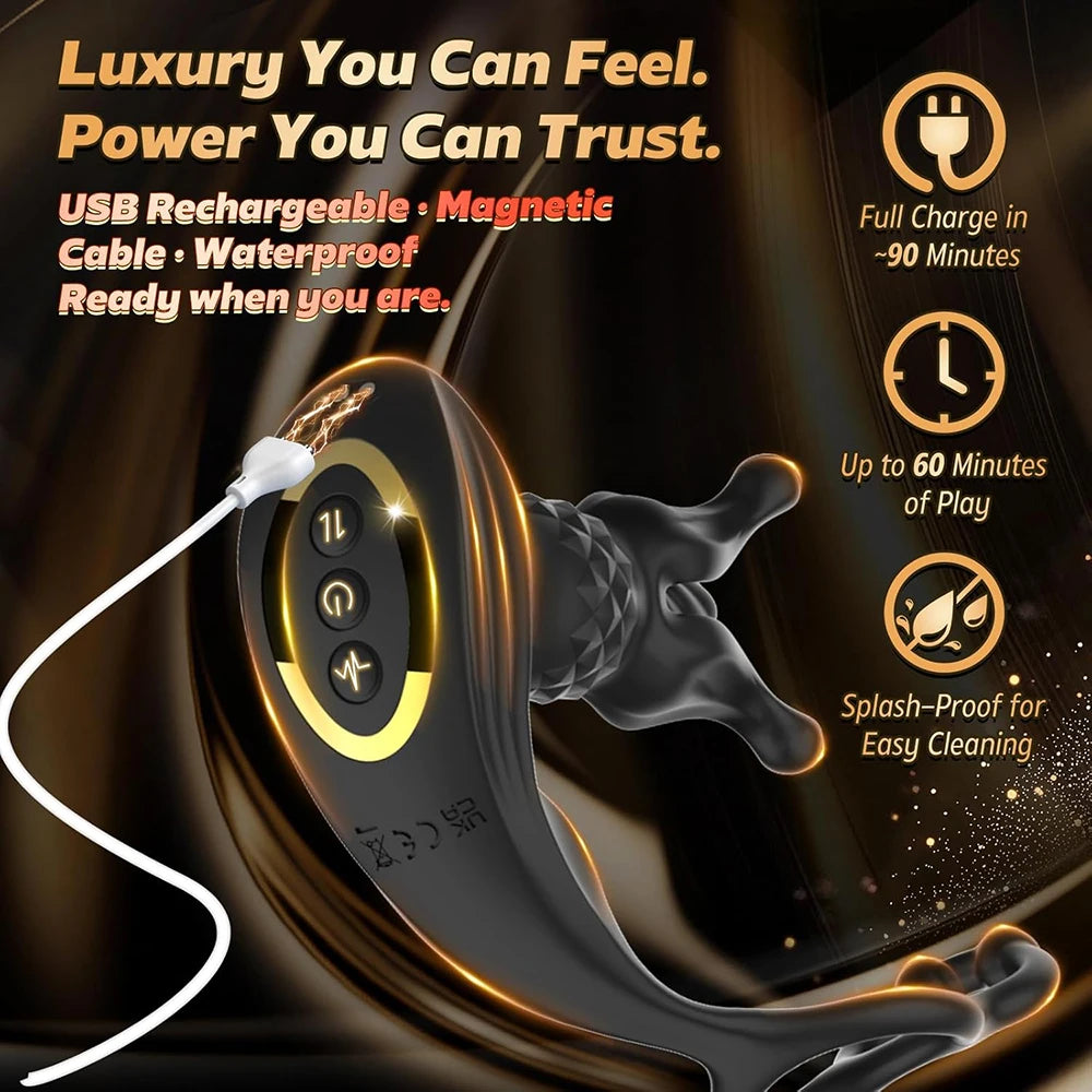 Prostate Massager with Remote Control 9 Function Thrusting Vibrating Anal Plug Shock Flapping Men Masturbation Vibrator Sex Toys