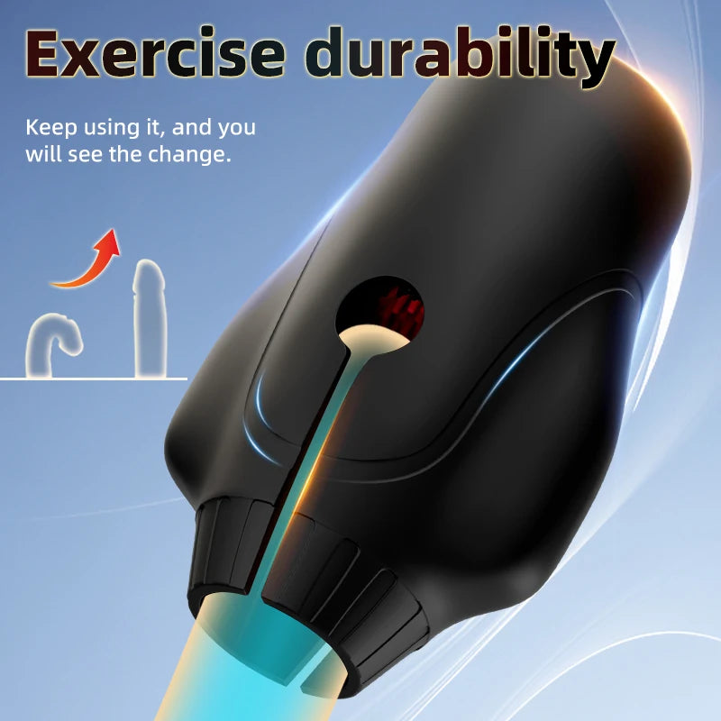 Male Masturbator Sex Toys for Men Glans Trainer Vibrator with 10 Rotation Licking Vibration Pocket Pussy Stroker Adult Sex Toy