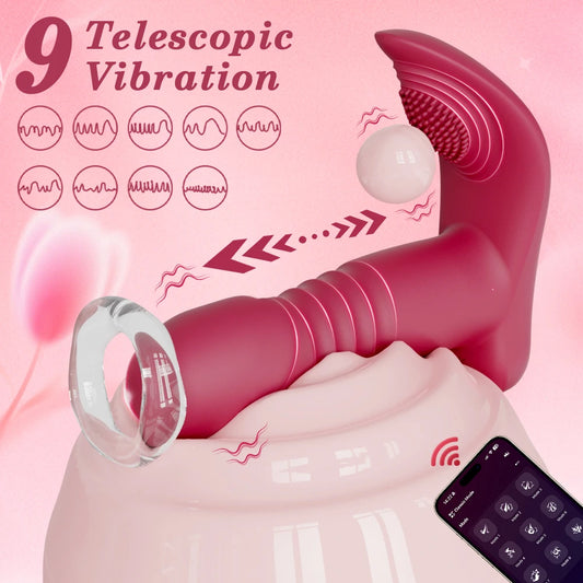 Sex Toy APP Telescopic Vibrator for Women Clitoris Stimulator Wearable G-Spot Dildo Vagina Massager Female Toy Adult Products