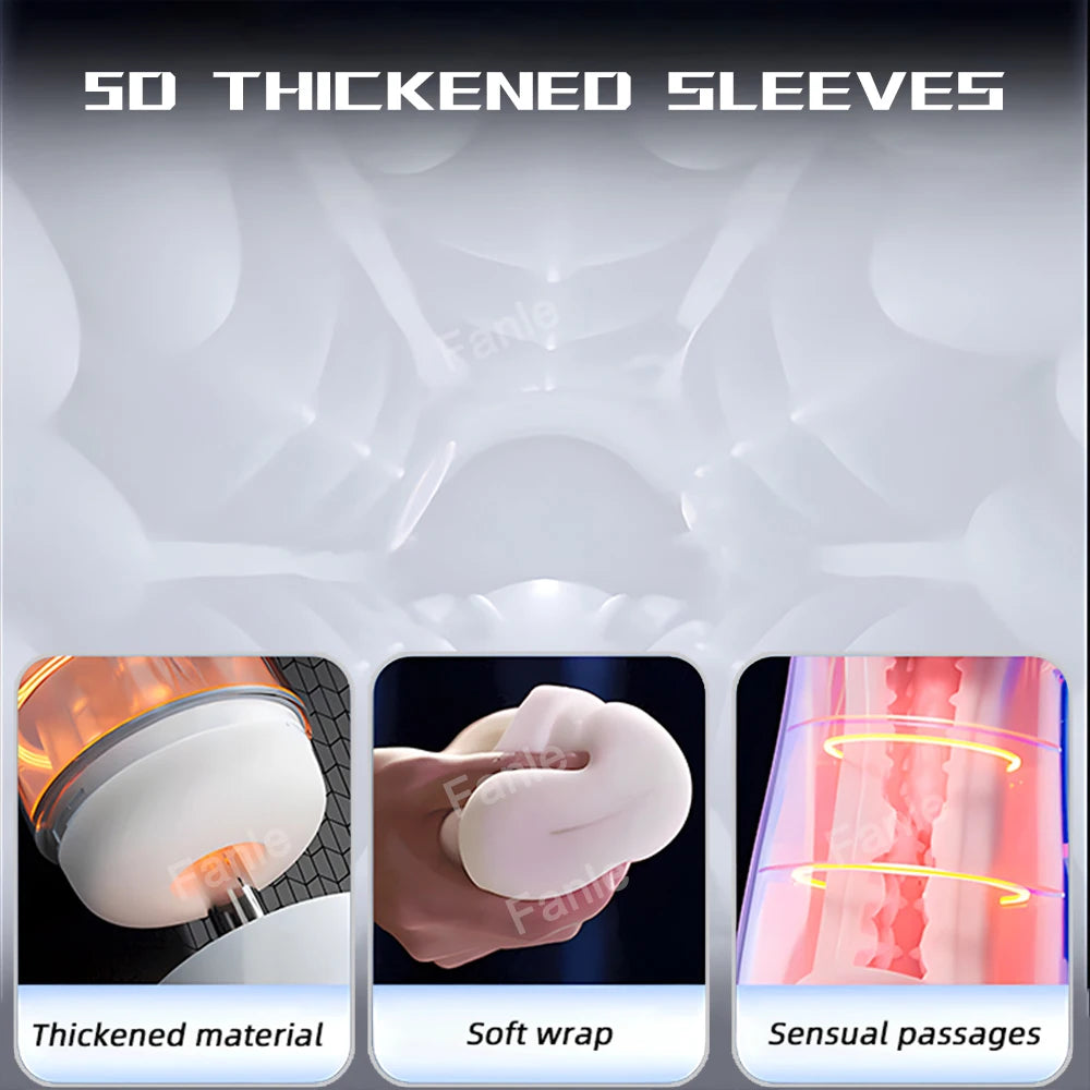 Male Masturbator Automatic Sucking Vibration Blowjob Machine Heating Pussy Penis Pump Masturbation Cup Sex Toys for Men Supplies