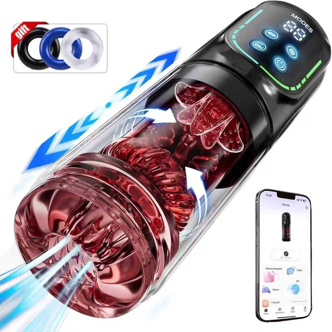 Telescopic Rotation Masturbator Cup Sucking Penis Pump Pocket Pussy Blowjob Sex Toys Stroker Piston Automatic Mastubator for Men