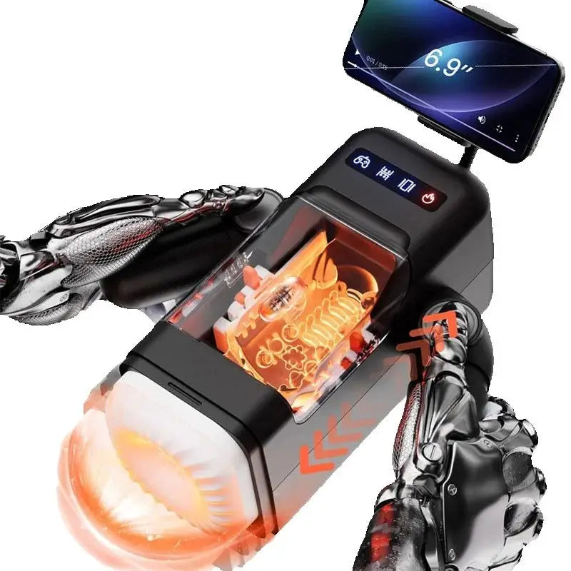 Automatic Thrusting Male Masturbator Cup handle Blowjob Pocket Pussy Strong Stroker Real Pocket Pussy Adult Sex Toys for Men