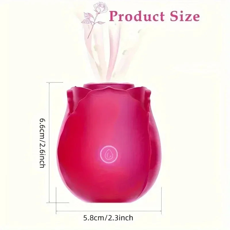Female Powerful Sucking-Rose Vibrator Toy for Women Vacuum Stimulator Oral Nipple Clit Sucker Female Sex Toys Goods for Adults