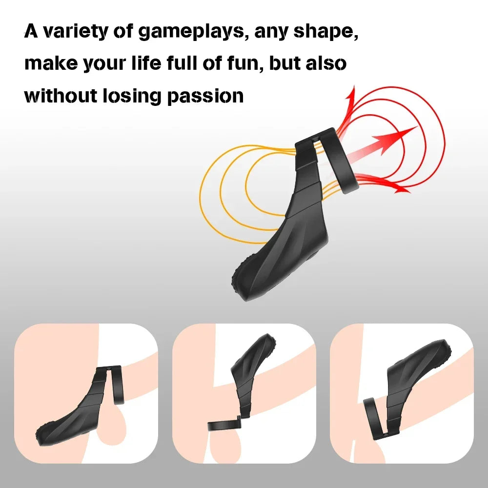 Cock Ring Vibrator Male Delay Ejaculation Trainer Prostate Massager Penis Ring Clit Stimulator Masturbation Adult Sex Toy Men