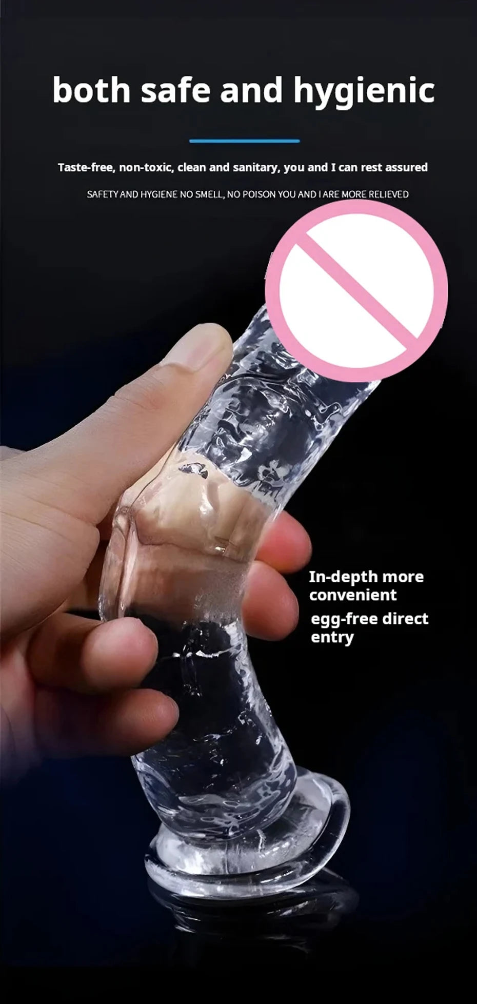 Transparent Soft Jelly Dildo Realistic Fake Dick Penis Suction Cup Dildo Realistic Sex Toys For Lesbian Women Female Masturbator