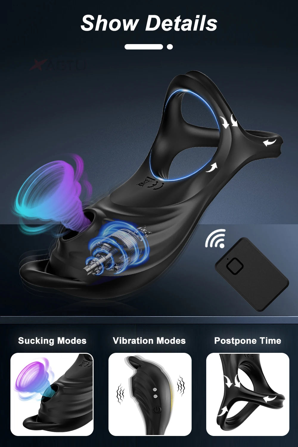 Cock Ring for Men Sucking Clitoral Vibrator Delay Ejaculation Sex Toys for Couples Clitoral stimulator Adult Penis Ring Cockring