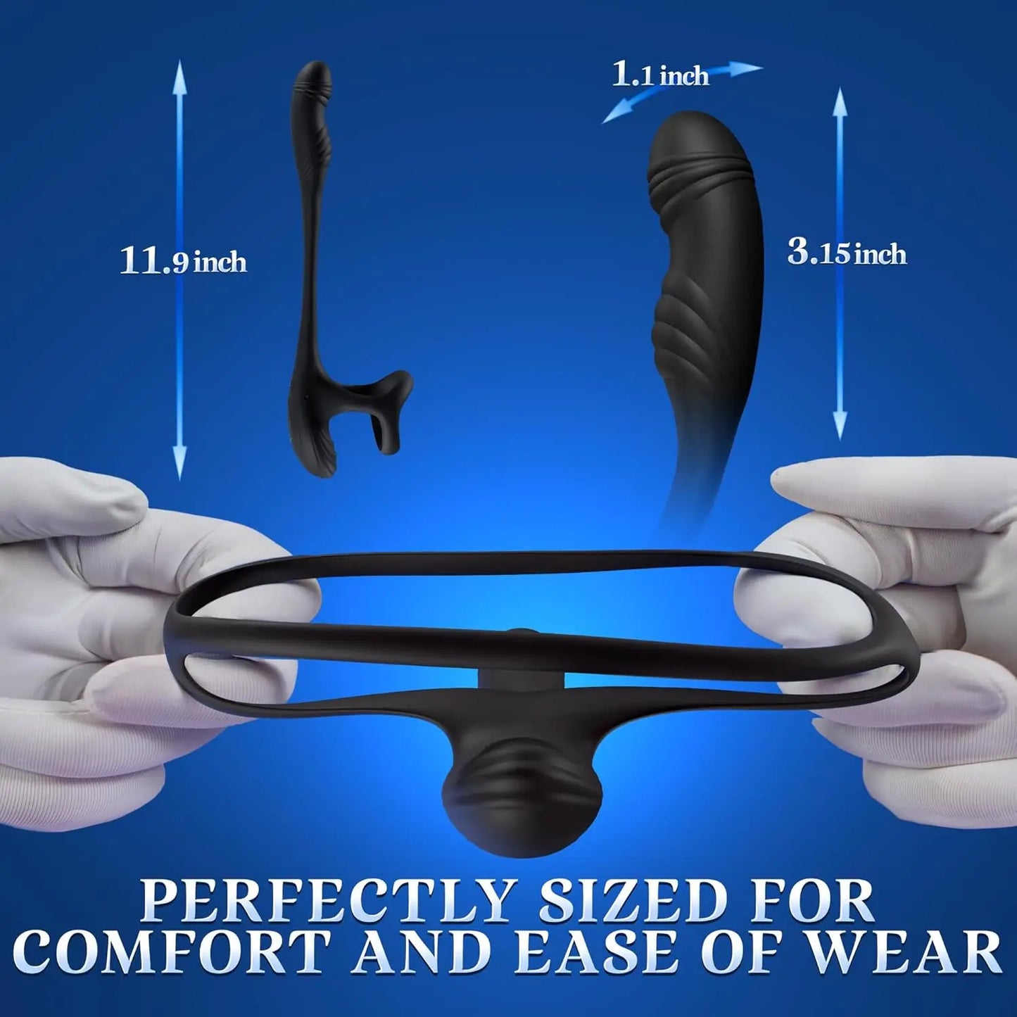 Prostate Massager Anal Vibrator for Men Gay With 10 Vibrating Cock Ring APP 10 Intense Rotating Male Sex Toy Butt Plug for Men