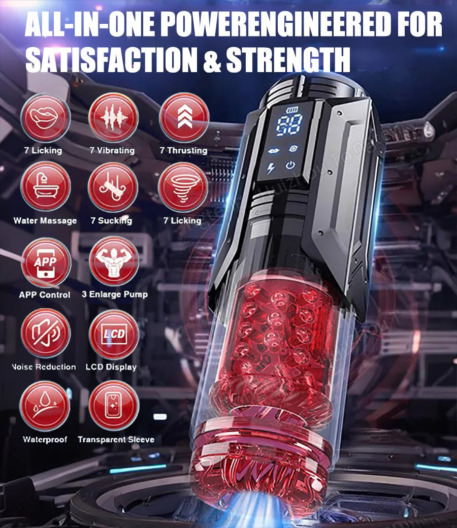 Telescopic Rotation Masturbator Cup Vagina Masturbation Blowjob Adults Sex Toys for Men Male Piston Automatic Mastubator