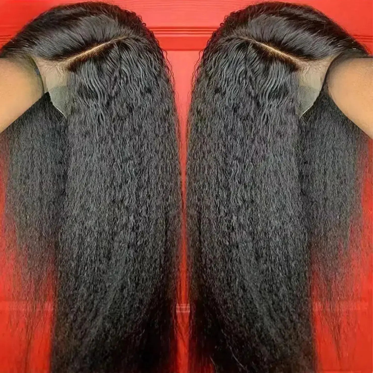 Elegant synthetic tied wig with 13x4 pre combed thermal resistance fiber, suitable for women, no need for glue