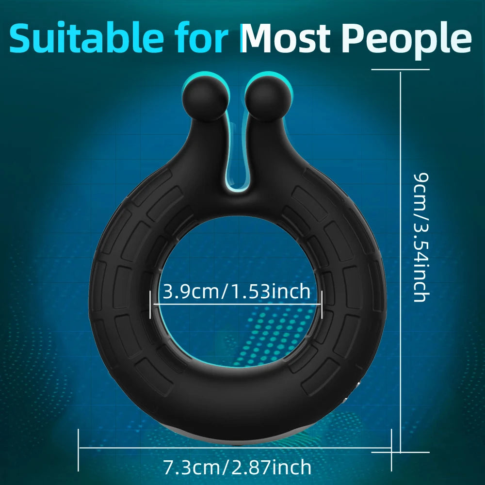 Cock Ring Vibrating for Men Ejaculation Delay Male Erectile Penis Ring G-Spot Clitoris Anal Stimulator Adult Sex Toy for Couples