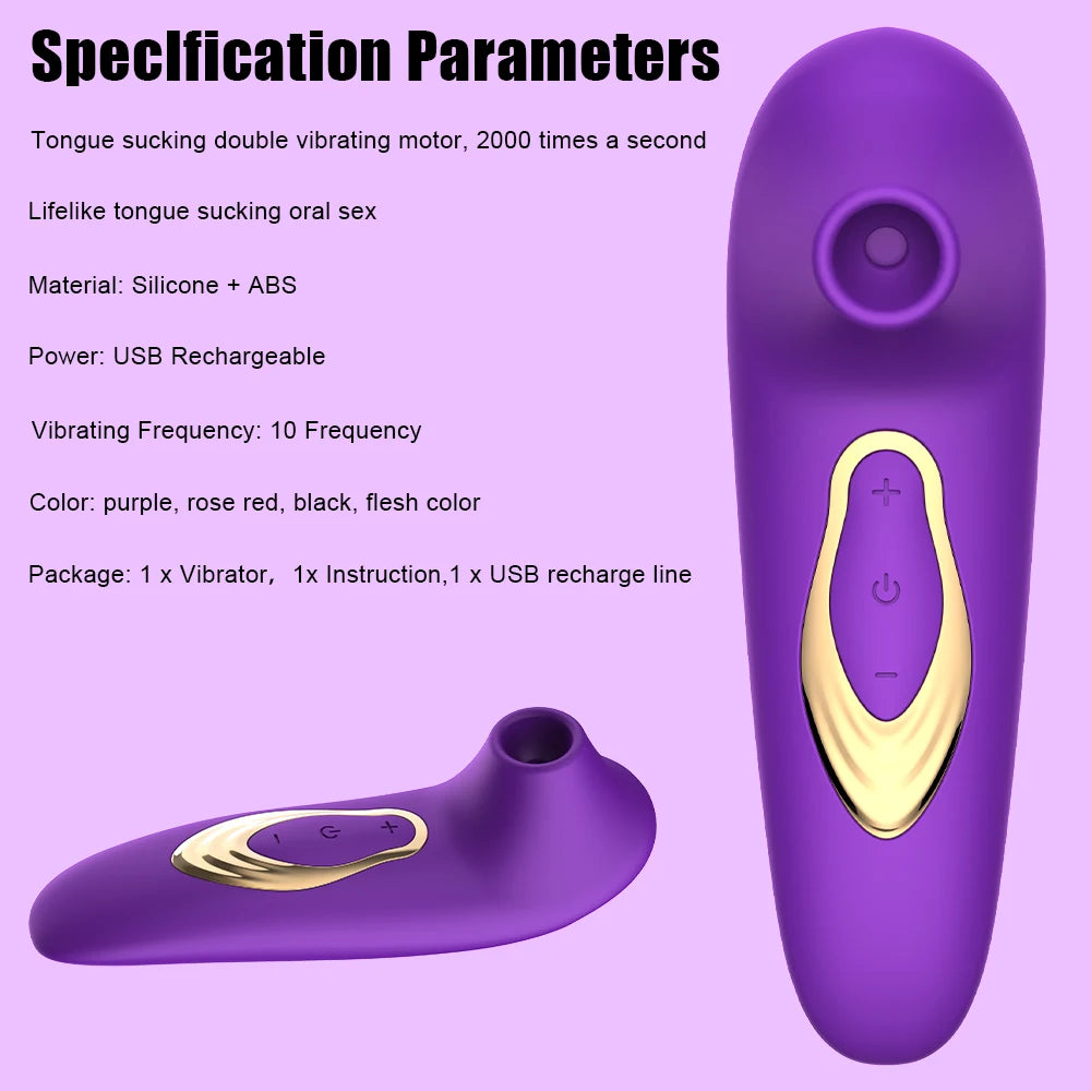 Vagina Sucking Vibrator Sex Toy for Woman Oral Tongue Blowing Suction Clitoris Stimulator Masturbator Erotic Sex Toys for Adults