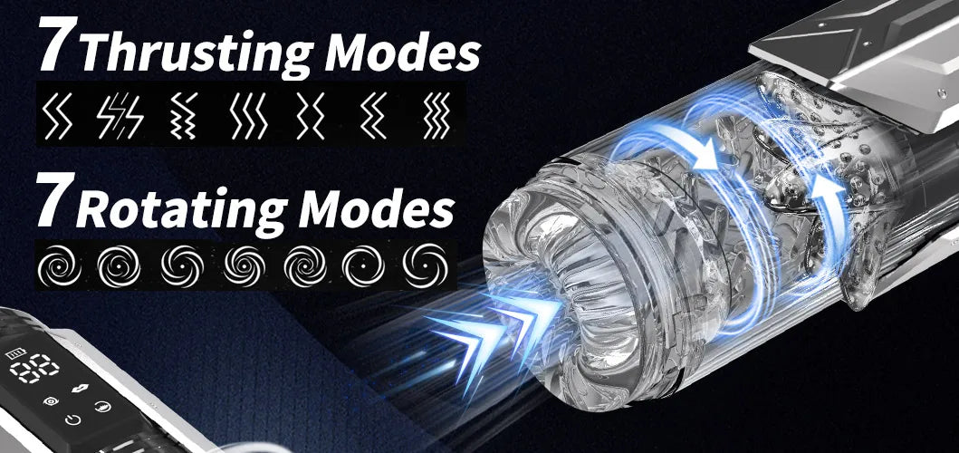 Automatic Male Masturbator Penis Pump Sucking Vibrating Thrusting Rotating 100% Waterproof Blowjob Adult Sex Toy Stroker For Men