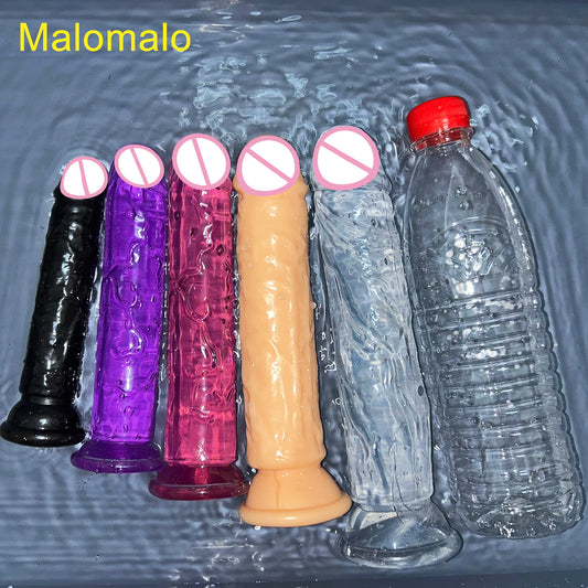Cheap 5 Colors Small Transparent Dildo Suction Cup Jelly Dick Women Erotic Anal Sex Toys Soft Clitori Vaginal Masturbators Penis