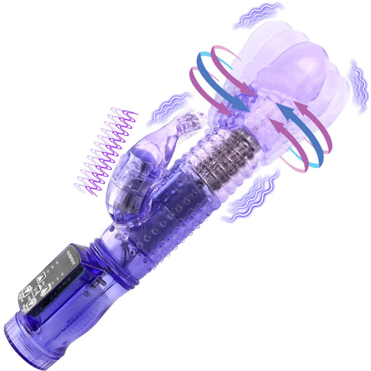 Rotation 12 Speed Rabbit Vibrators Realistic Dildo Clitoris stimulator Erotic Sex Toys G Spot Vibrators Adult Sex Toys for Women