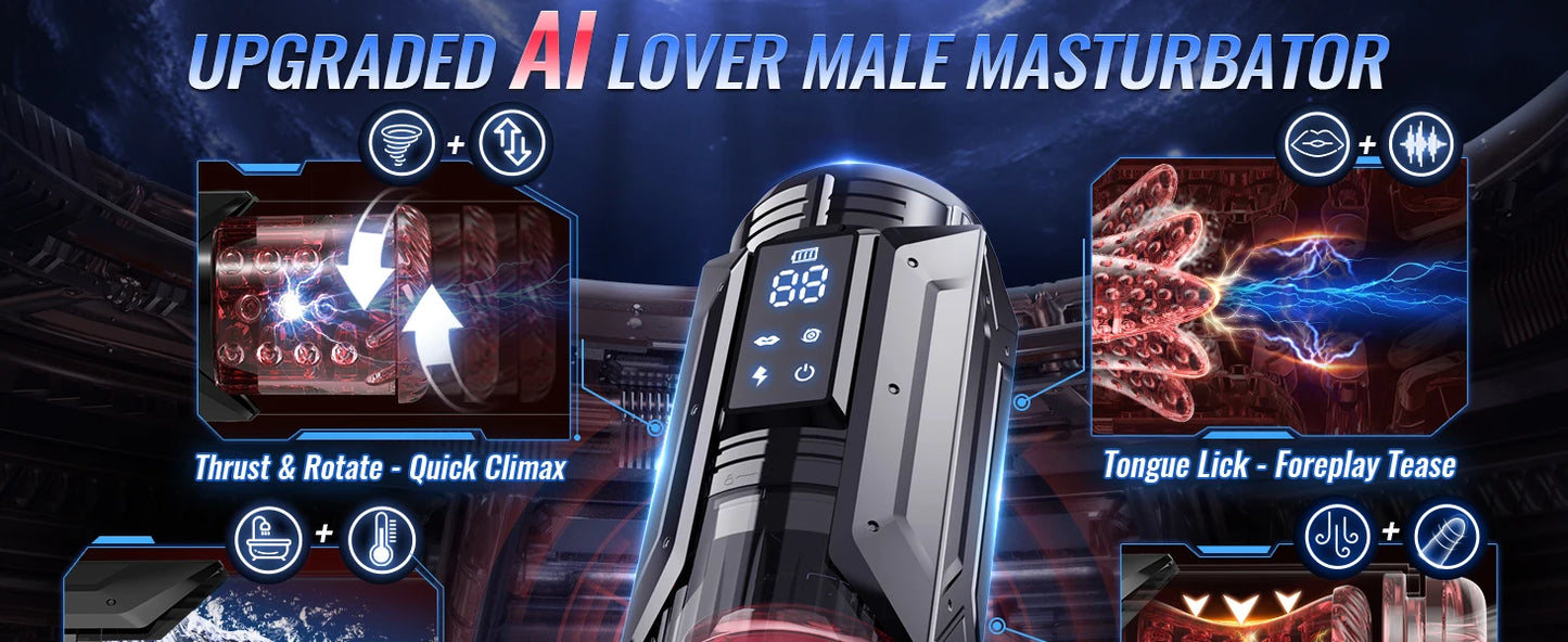 Telescopic Rotation Masturbator Cup Sucking Penis Pump Pocket Pussy Blowjob Sex Toys Stroker Piston Automatic Mastubator for Men