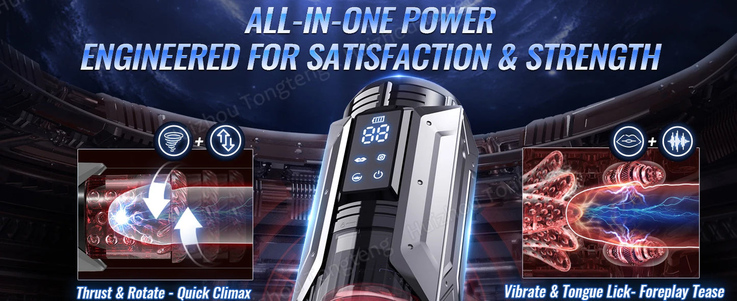 Automatic Male Masturbator Penis Pump Sucking Vibrating Thrusting Rotating 100% Waterproof Blowjob Adult Sex Toy Stroker For Men