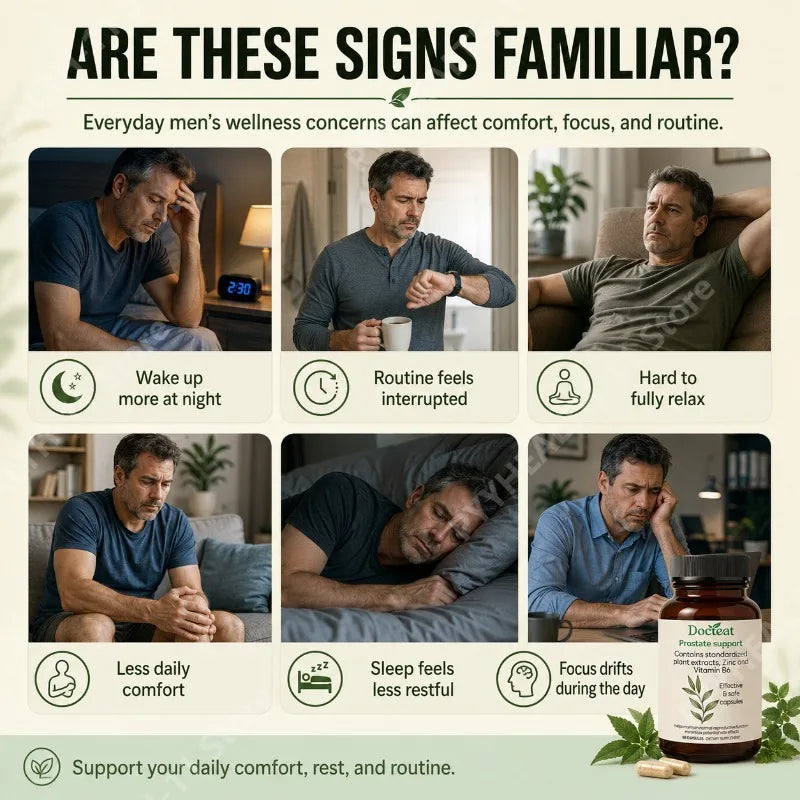 Saw Palmetto Capsules with Nettle Root Zinc Vitamin B6 Herbal Supplement for Men's Daily Wellness 60 Capsules