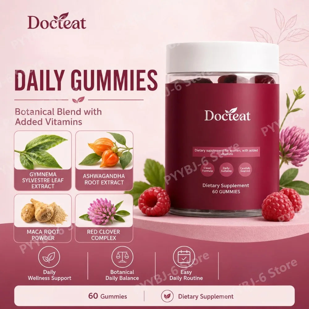 Women’s Health Gummies 60 Count Gymnema Ashwagandha Maca Red Clover Dietary Supplement Daily Support Wellness