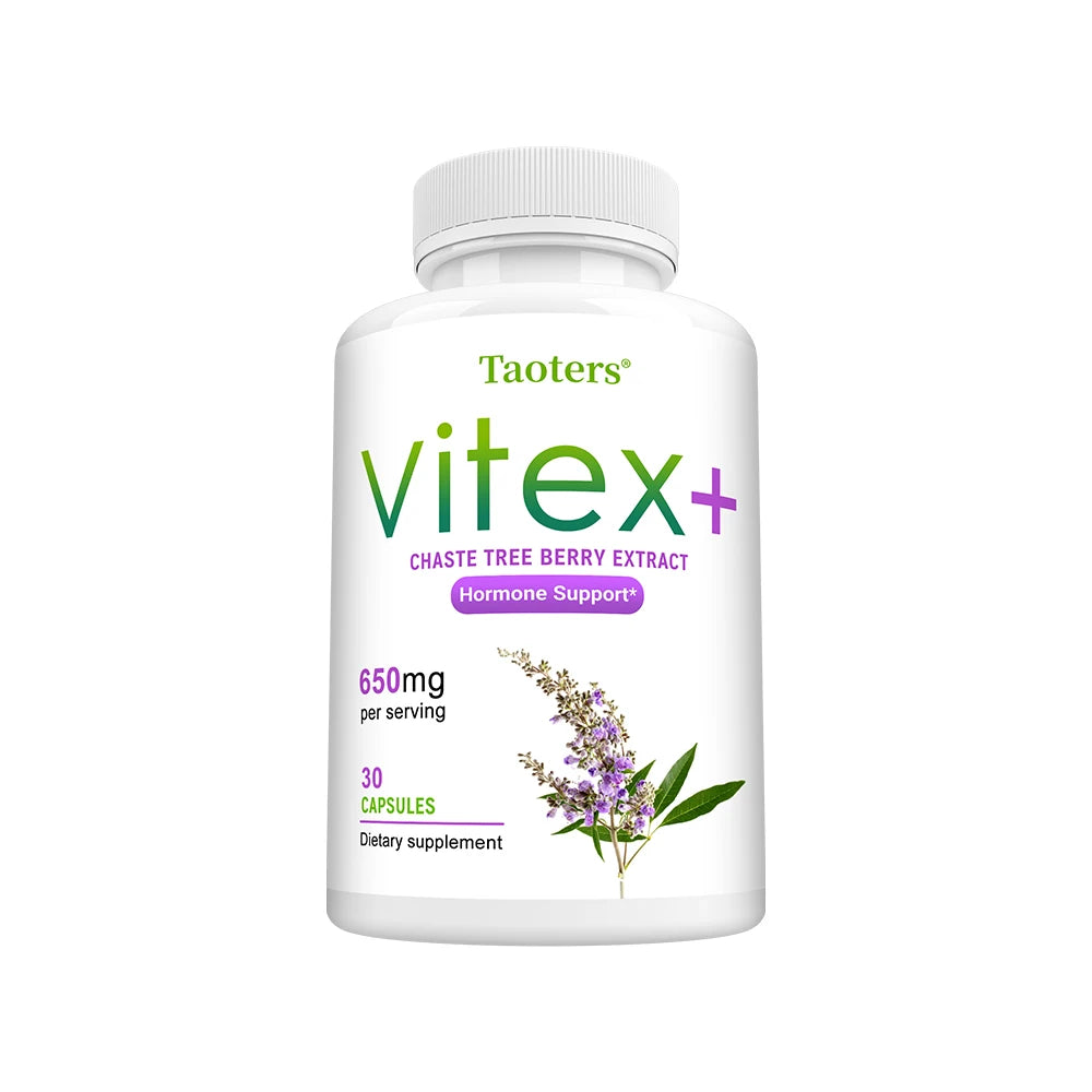Vitex Berry Extract, Complete Herbal Supplement for Women's Menopause, Improves Skin, Regulates Mood, Promote Sleep, Non-GMO