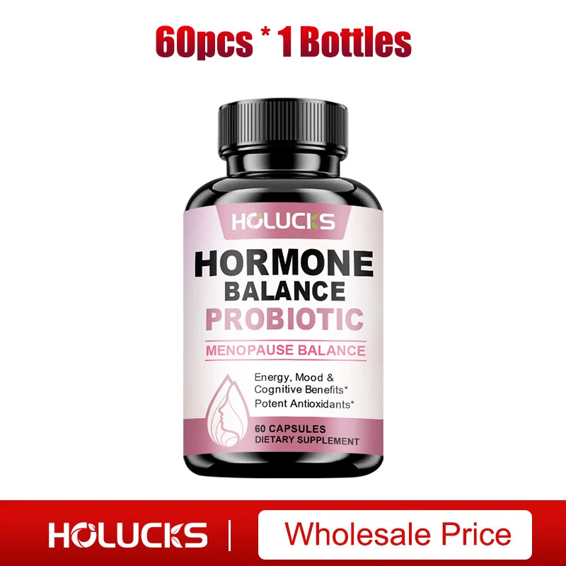 HOLUCKS Hormone Balance Supplement for Women, with Maca Root, Tribulus, Ashwagandha, Support Menopause Relief, Mood & Energy